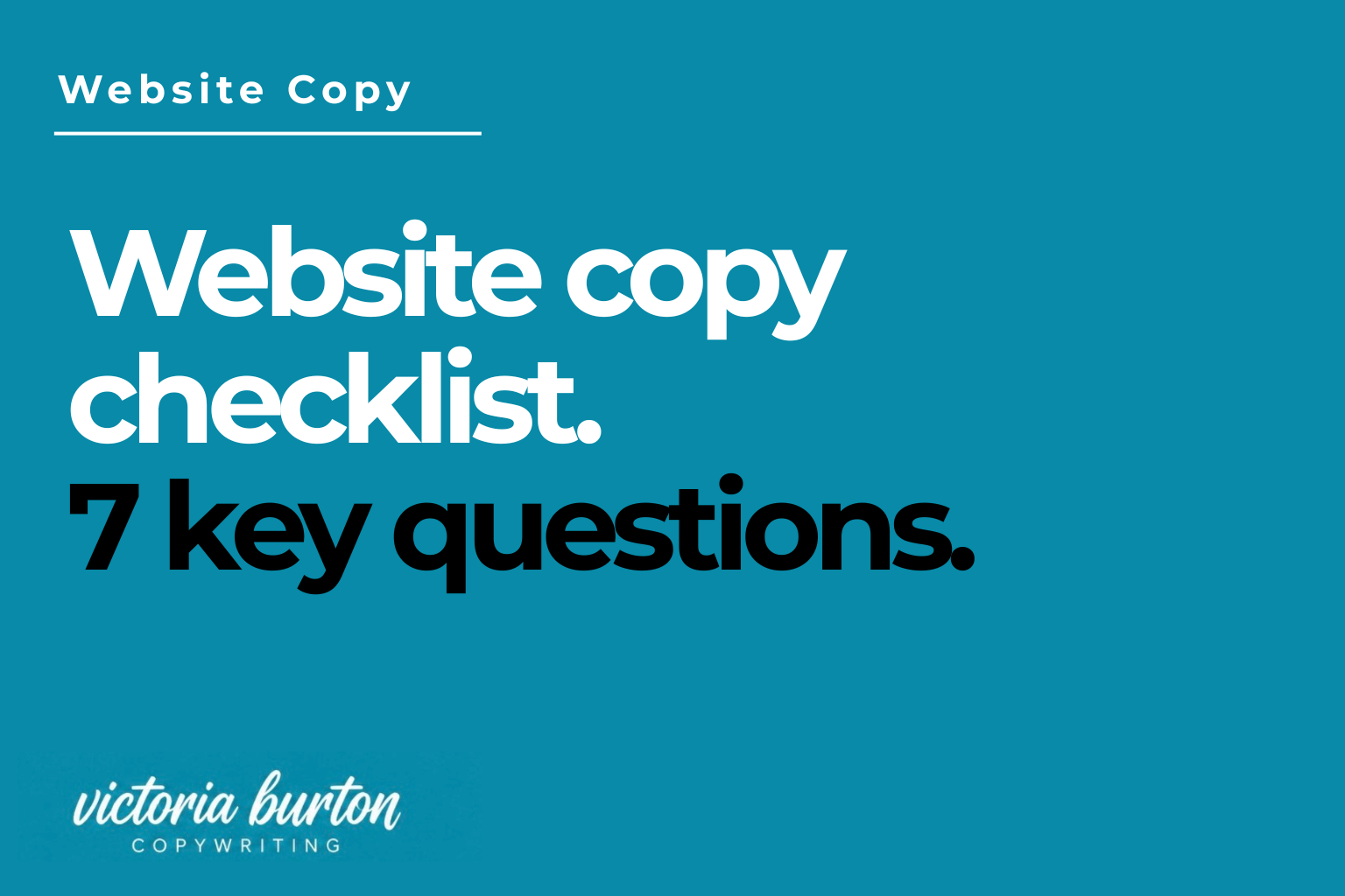 Website copy checklist with 7 key questions for improving SEO and conversion